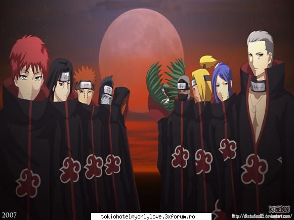 naruto akatsuki (暁? lit. zori sau zorii este ninja criminali seriilor. Ţelul liderul