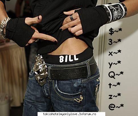 b:iar aceasta este gama de chiloti cu numele meu pe ei !vedeti ? scrie b-i-l-l si se pronunta bill!